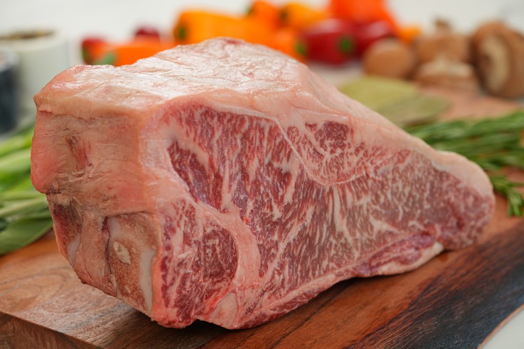 Raw 7X Wagyu beef cut ready for shipping